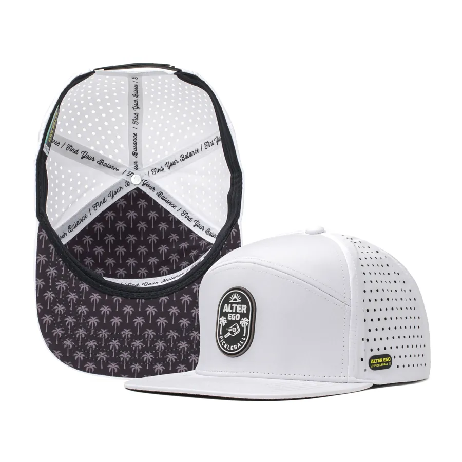 Alter Ego Drifter Splash Pickleball Hat — White pickleball apparel