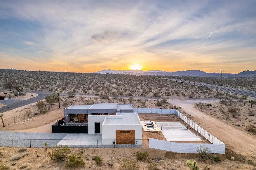 The Backyard at Joshua Tree chic desert hideaway with a private pickleball court