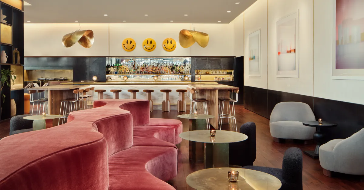 Modern indoor and outdoor spaces at the South Congress Hotel in Austin