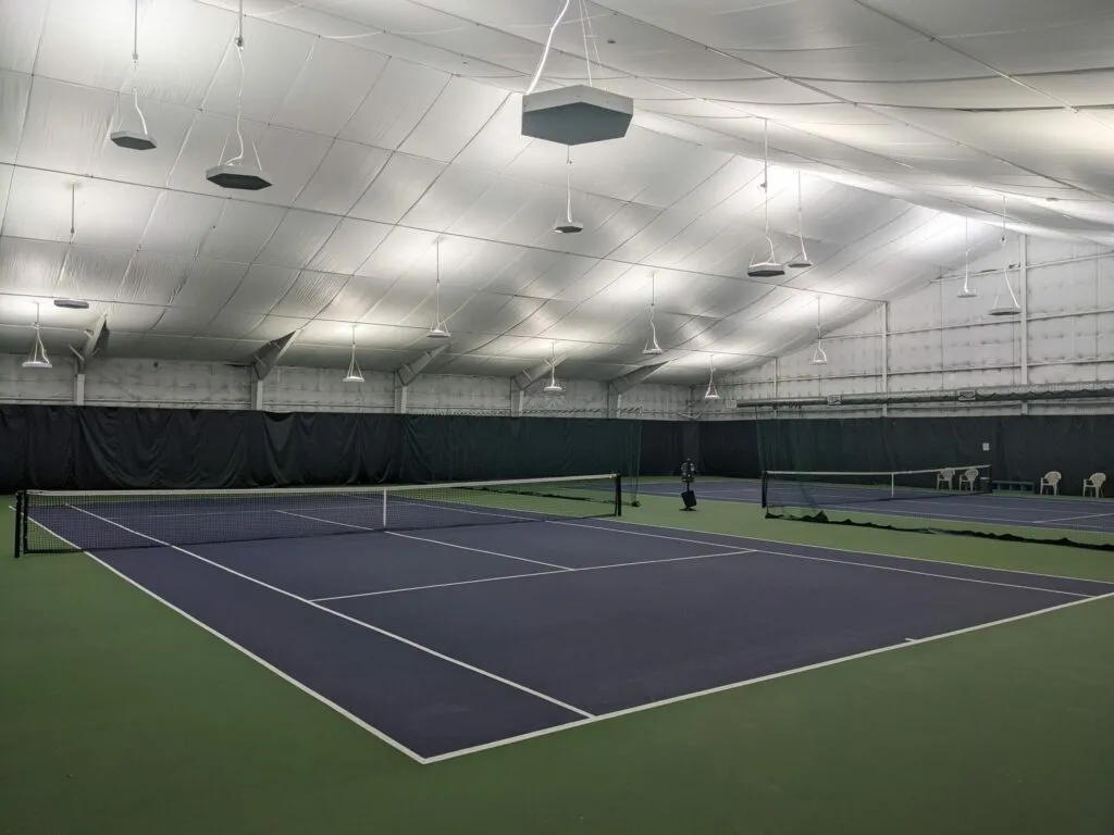 Indoor courts at the Austin Tennis Academy in Southwest Austin