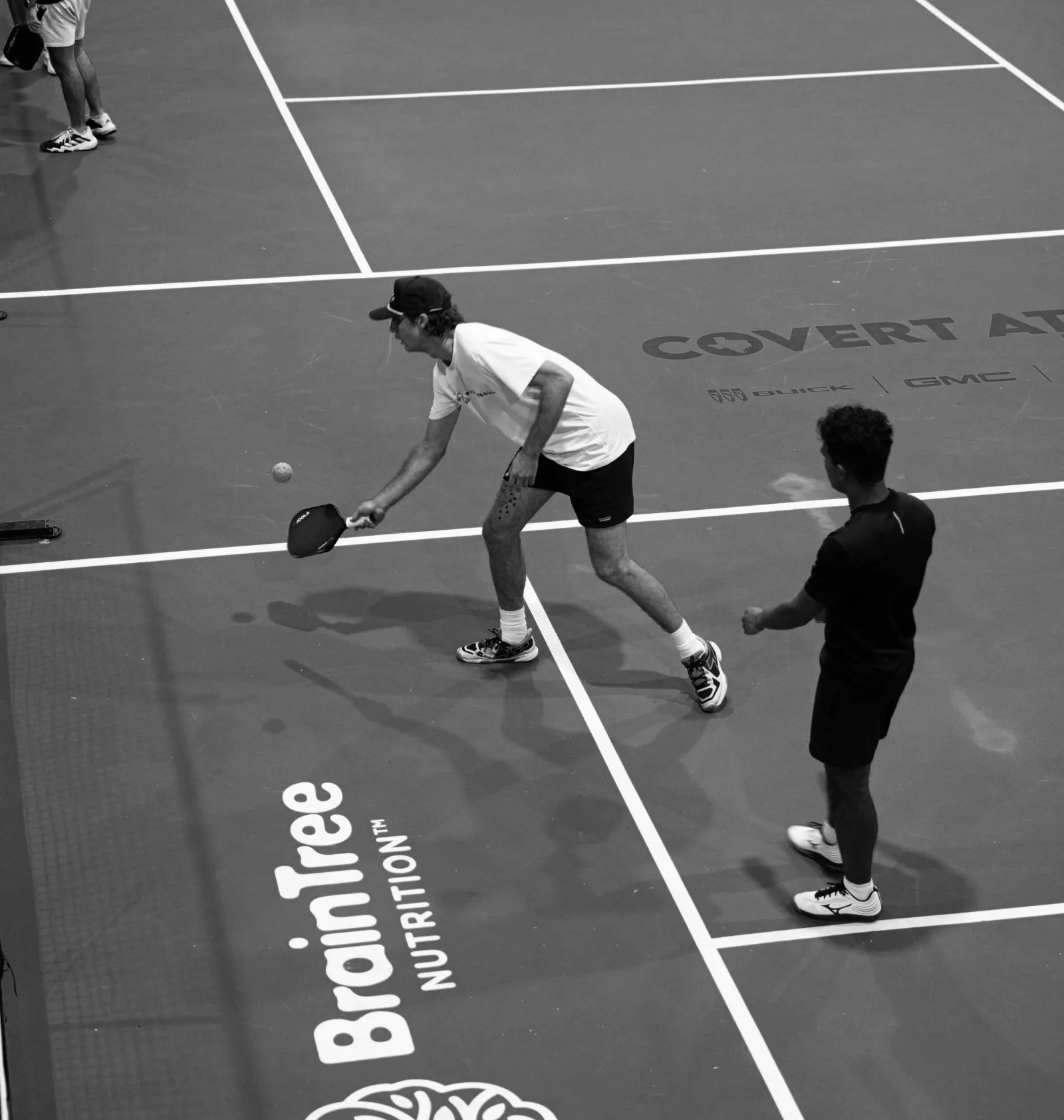 Players on the indoor courts at Eastside Paddle Club in East Austin