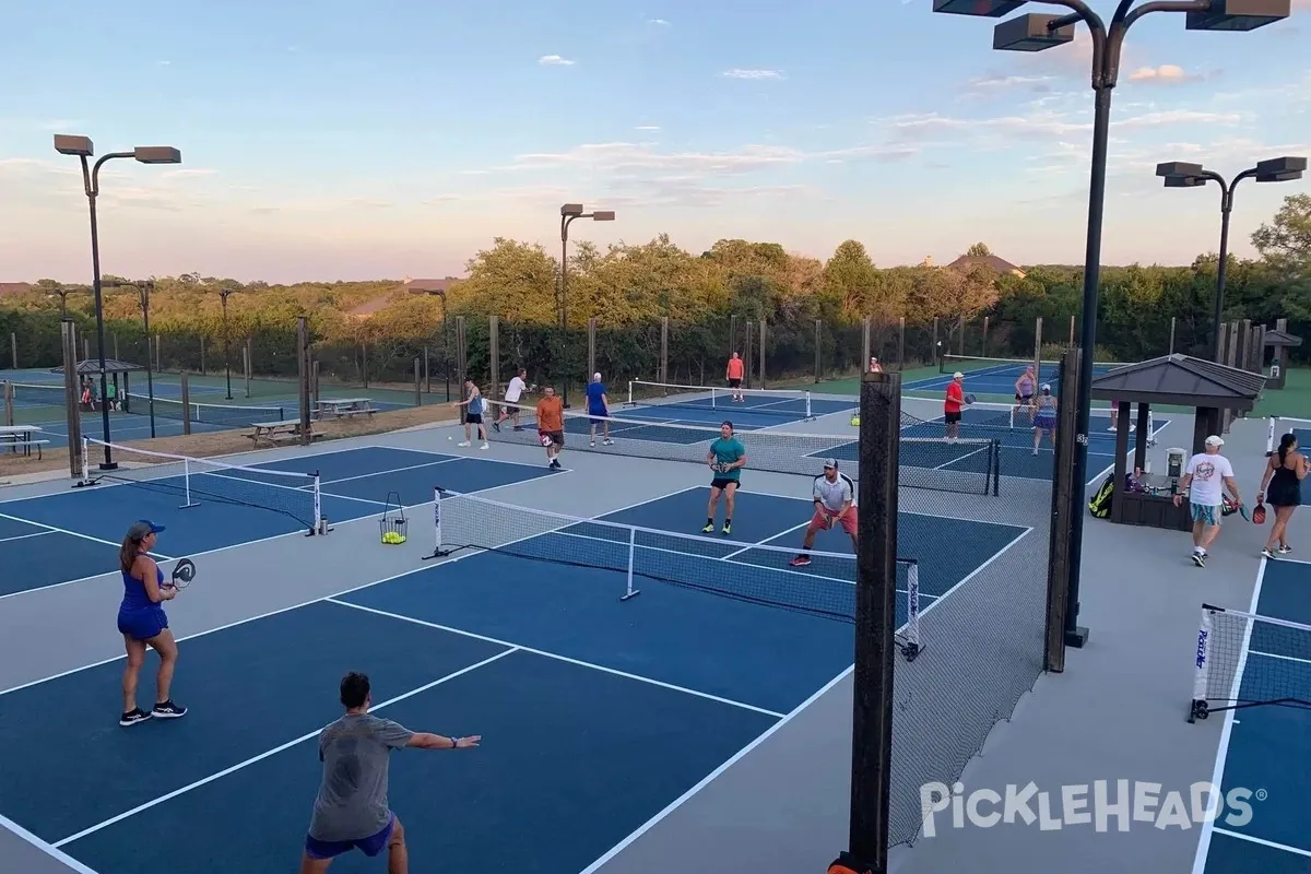 Outdoor pickleball courts at John Newcombe Country Club in New Braunfels