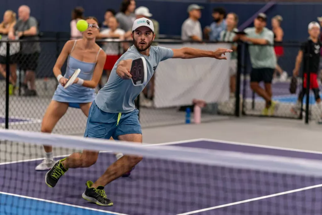 Players shopping for pickleball gear at an Austin store