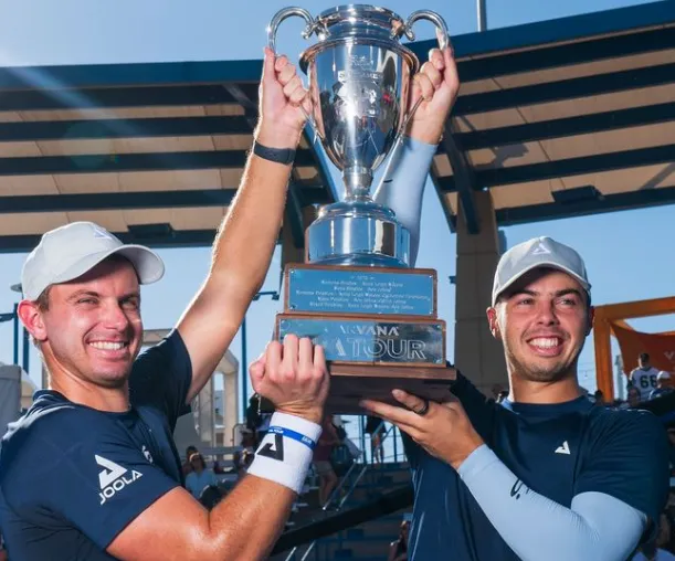 Collin Johns and his brother Ben Johns competing together as a men's pro doubles team