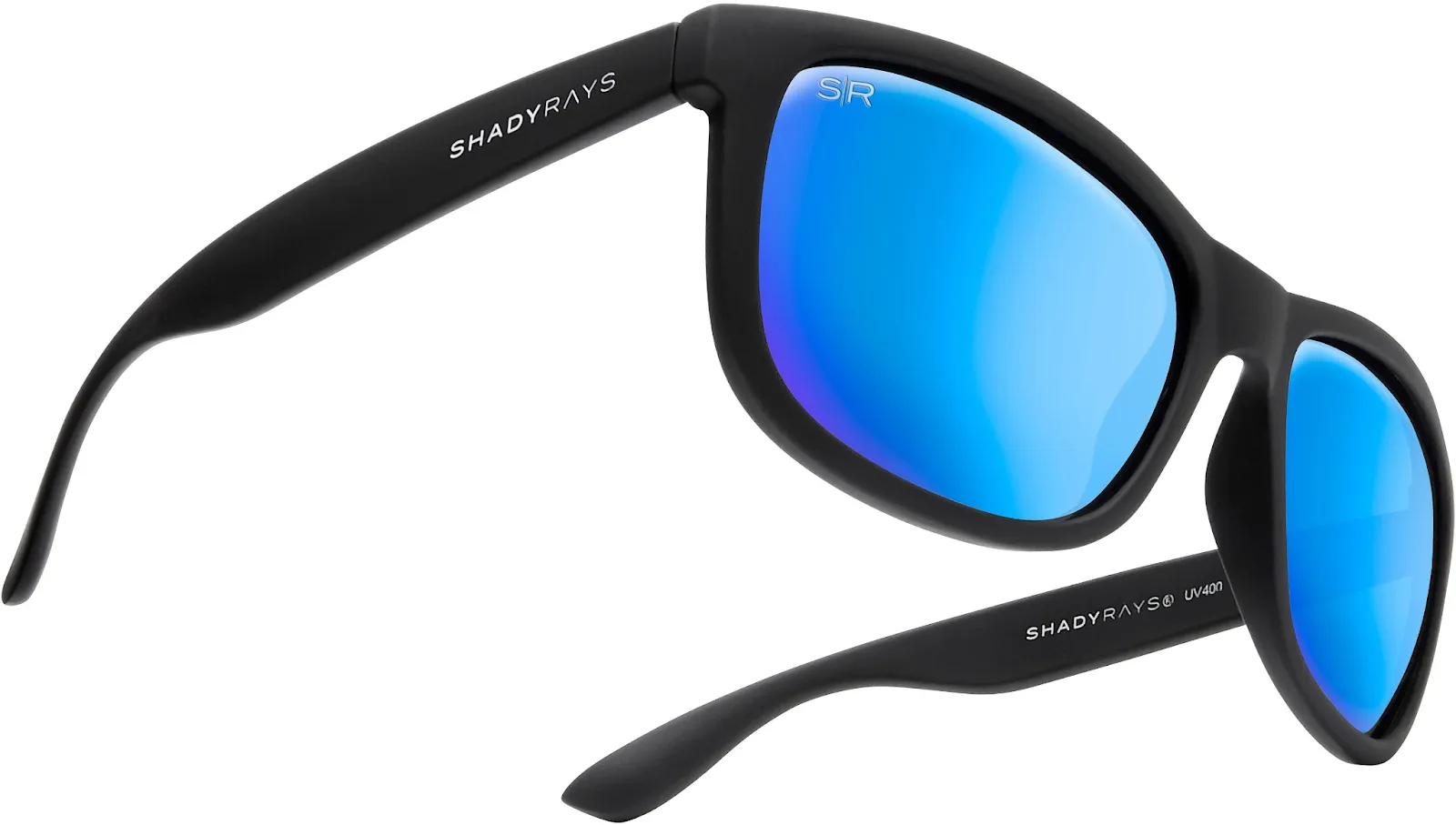 Shady Rays Black Glacier wraparound polarized sunglasses