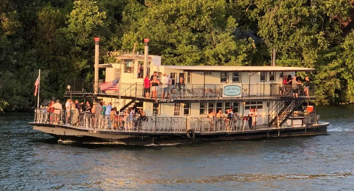 Lake Austin Riverboats cruise boat on the water