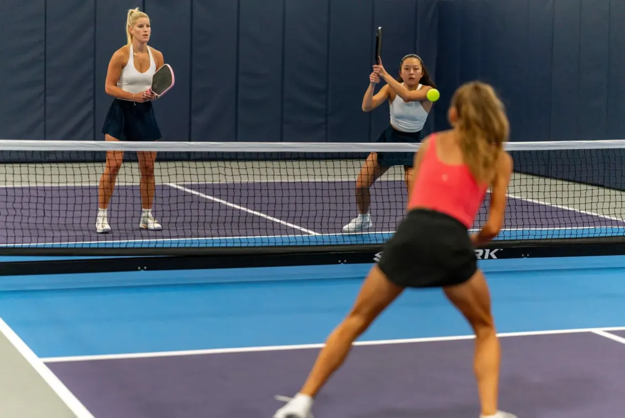 Pickleball players during open play at Pickleland
