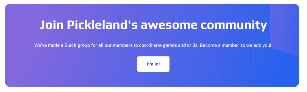 Pickleball Slack community