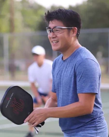 Austin pickleball coach Kip Iwakiri, a 4.8-rated player with a table tennis coaching background