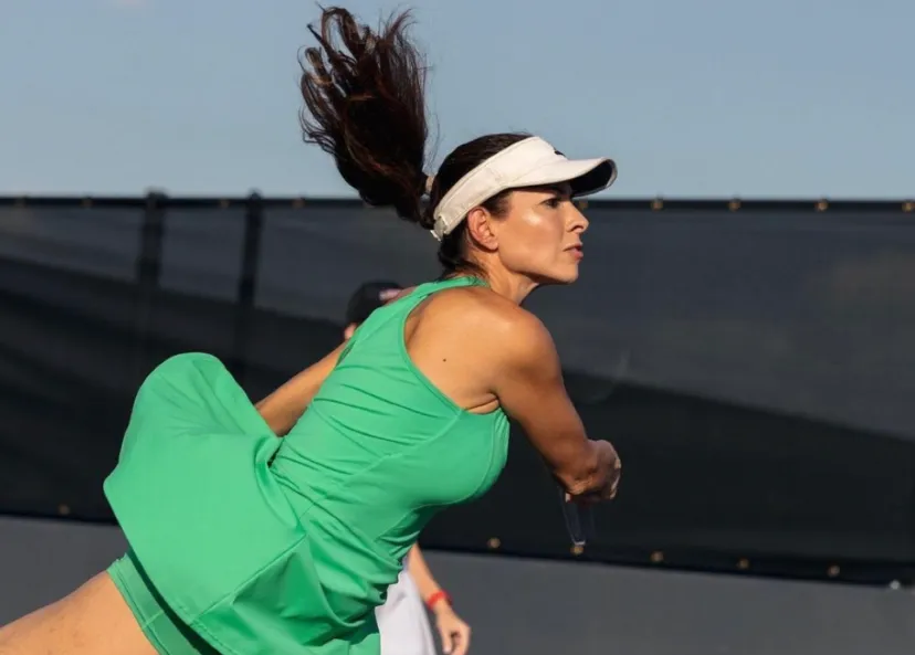 Austin pickleball coach Mayra Del Bello, who teaches beginners with a tennis-based approach
