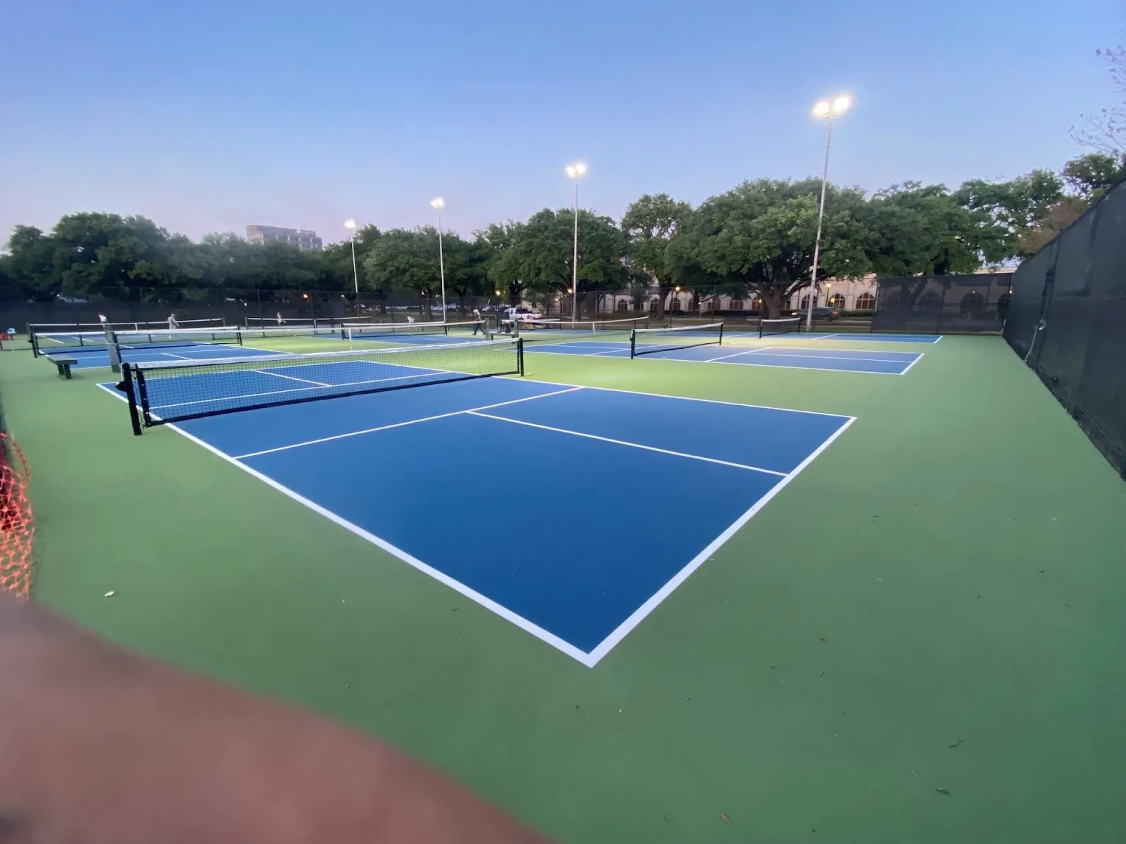 Outdoor pickleball courts at Cole Park in Dallas