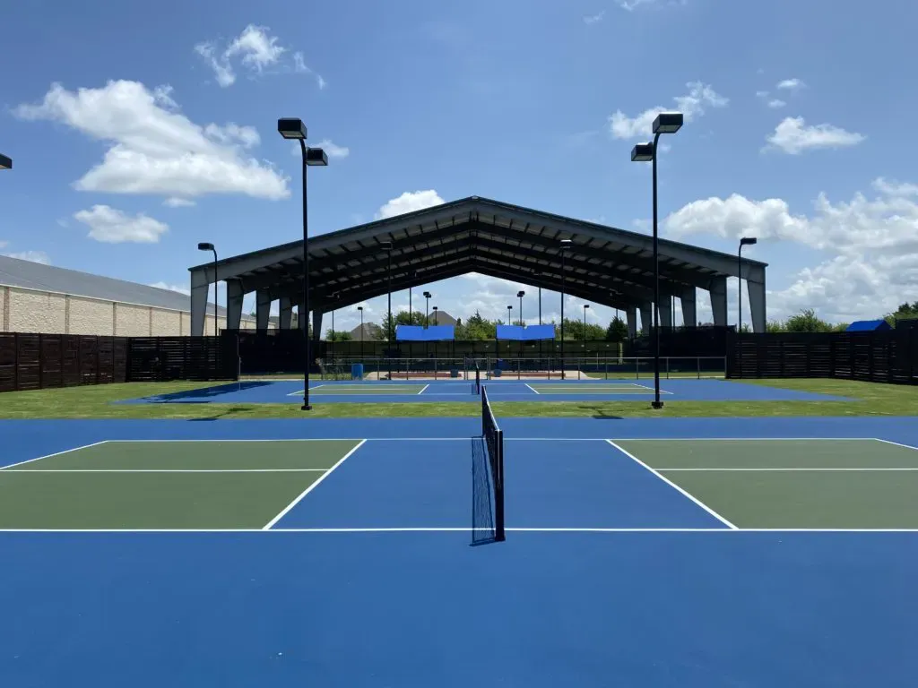 Indoor courts at Oasis Pickleball Club in Dallas