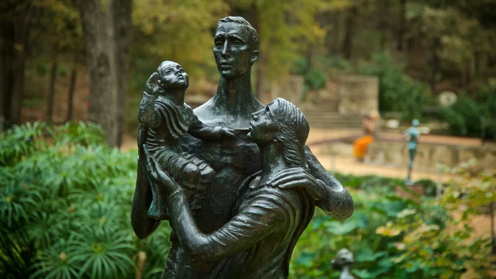 Sculptures and gardens at the UMLAUF Sculpture Garden and Museum in Austin
