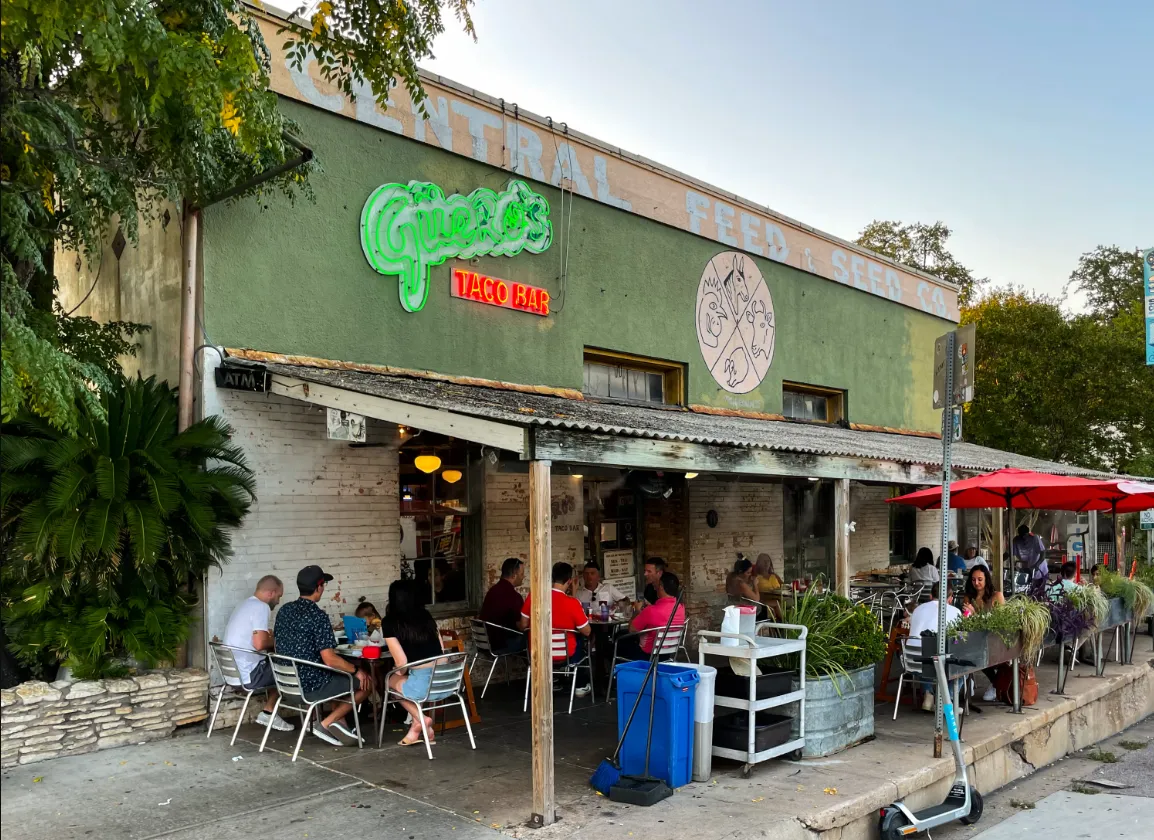 Traditional Mexican dishes and margaritas at Güero's Taco Bar in Austin