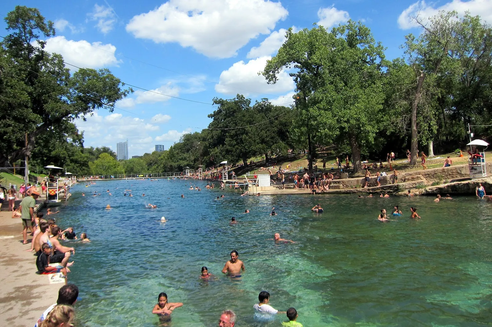 Green space and botanical gardens at Zilker Park in Austin